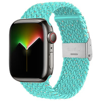 Nylon Braid Watchband For Apple Watch Series, 7 41mm / 6&SE&5&4 40mm / 3&2&1 38mm, 7 45mm / 6&SE&5&4 44mm / 3&2&1 42mm