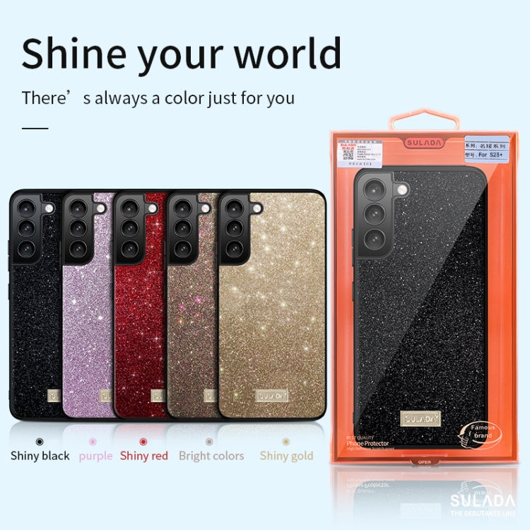 SULADA Samsung Galaxy S Series Glittery TPU Leather Phone Case