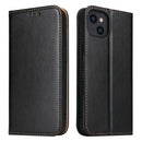 Fierre Shann PU Genuine Leather Texture Phone Case, For iPhone 15