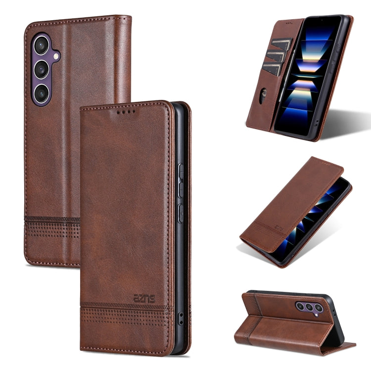 AZNS Magnetic Calf Texture Flip Leather Phone Case, For Samsung Galaxy S24 5G, For Samsung Galaxy A05, For Samsung Galaxy S23 FE 5G