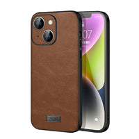 SULADA Shockproof TPU Hybrid Handmade Leather Phone Case, For iPhone 15 Pro, For iPhone 15 Plus, For iPhone 15