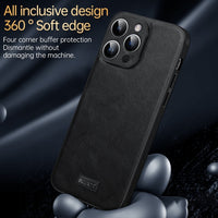 SULADA Shockproof TPU Hybrid Handmade Leather Phone Case, For iPhone 15 Pro, For iPhone 15 Plus, For iPhone 15