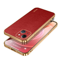 SULADA Apple iPhone 15 Series Litchi Texture TPU Leather Phone Case