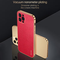 SULADA Apple iPhone 15 Series Litchi Texture TPU Leather Phone Case