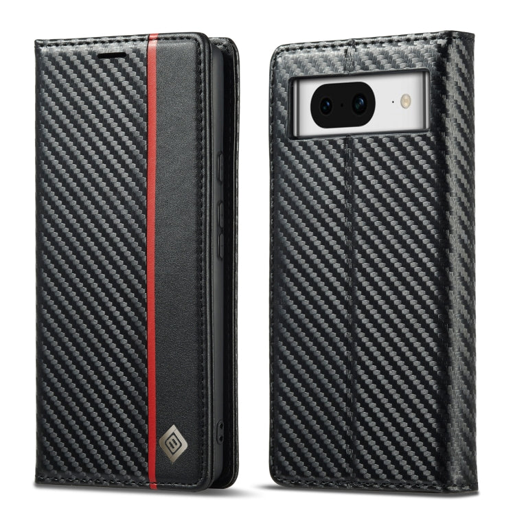 LC.IMEEKE Google Pixel Carbon Fiber Pattern Leather Phone Case