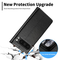 LC.IMEEKE Google Pixel Carbon Fiber Pattern Leather Phone Case