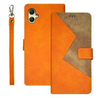 idewei Samsung Galaxy Two-Colour PU Leather Phone Case