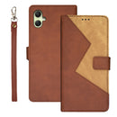 idewei Samsung Galaxy Two-Colour PU Leather Phone Case