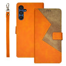 idewei Samsung Galaxy Two-Colour PU Leather Phone Case