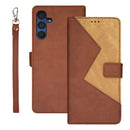 idewei Samsung Galaxy Two-Colour PU Leather Phone Case