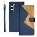 idewei Samsung Galaxy Two-Colour PU Leather Phone Case