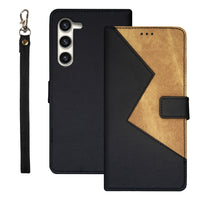 idewei Samsung Galaxy Two-Colour PU Leather Phone Case