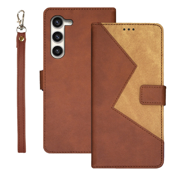 idewei Samsung Galaxy Two-Colour PU Leather Phone Case