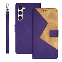 idewei Samsung Galaxy Two-Colour PU Leather Phone Case