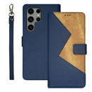 idewei Samsung Galaxy Two-Colour PU Leather Phone Case