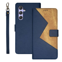 idewei Samsung Galaxy Two-Colour PU Leather Phone Case