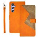 idewei Samsung Galaxy Two-Colour PU Leather Phone Case