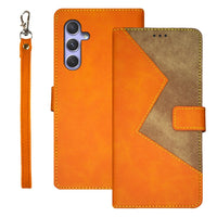 idewei Samsung Galaxy Two-Colour PU Leather Phone Case