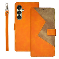 idewei Samsung Galaxy Two-Colour PU Leather Phone Case