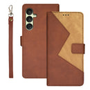 idewei Samsung Galaxy Two-Colour PU Leather Phone Case