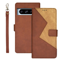 idewei Google Pixel Two-Colour PU Leather Phone Case