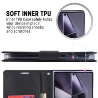 GOOSPERY Samsung Galaxy S Series Cross Texture Leather Phone Case