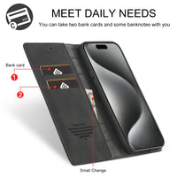 LC.IMEEKE Apple iPhone Magnetic Close Microfiber Leather Phone Case