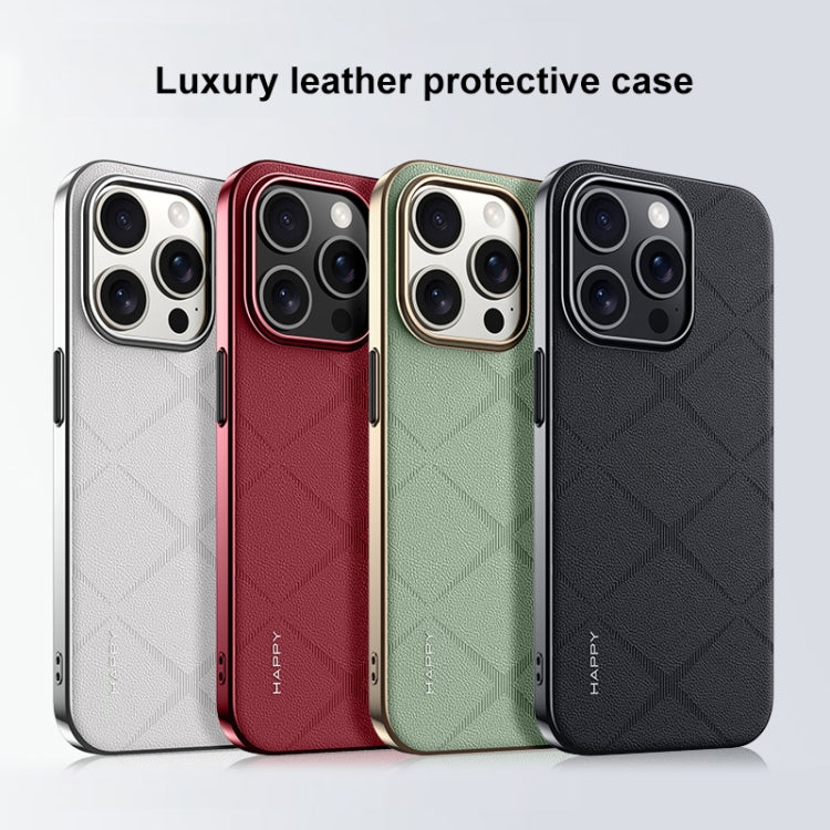 Plain Leather PC Phone Case, For iPhone 14, For iPhone 14 Pro, For iPhone 14 Pro Max, For iPhone 13 Pro Max, For iPhone 13 Pro, For iPhone 13