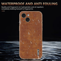 AZNS Electroplated Frame Crocodile Texture Full Coverage Phone Case, For iPhone 15 Plus, For iPhone 15, For iPhone 14 Plus, For iPhone 14, For iPhone 14 Pro, For iPhone 14 Pro Max