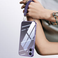 SULADA Apple iPhone Clear TPU Phone Case with Wrist Strap