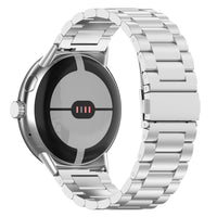 Three Bead Stainless Steel Metal Watch Band, For Google Pixel Watch 2