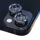 NORTHJO Camera Lens Protector Tempered Glass Bling Glitter Metal Ring Film, For iPhone 15 / 15 Plus