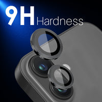 NORTHJO 2 Sets 4pcs Camera Lens Protector Cover Metal Ring Film, For iPhone 16 / 16 Plus