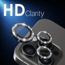 NORTHJO Glitter Camera Lens Protector Tempered Glass Metal Ring Film, For iPhone 16 Pro / 16 Pro Max