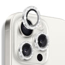 NORTHJO Glitter Camera Lens Protector Tempered Glass Metal Ring Film, For iPhone 16 Pro / 16 Pro Max